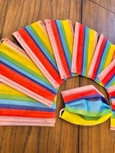 Load image into Gallery viewer, Pack of 10 or 50 Adult Colorful | Rainbow Printed | Premium Materials | 4 Ply Disposable Face Masks