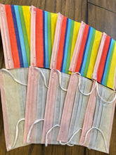 Load image into Gallery viewer, Pack of 10 or 50 Adult Colorful | Rainbow Printed | Premium Materials | 4 Ply Disposable Face Masks