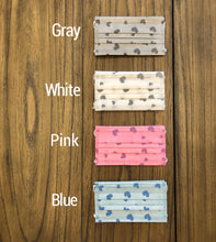 Load image into Gallery viewer, Pack of 10 or 50 Adult Premium Colorful Heart Printed Disposable Face Masks