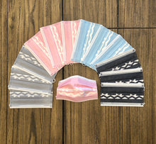 Load image into Gallery viewer, Pack of 10 or 50 Adult Premium Colorful Ribbon Bow Printed Disposable Face Masks