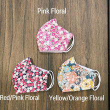 Load image into Gallery viewer, Cute Handmade Floral Fabric Face Masks
